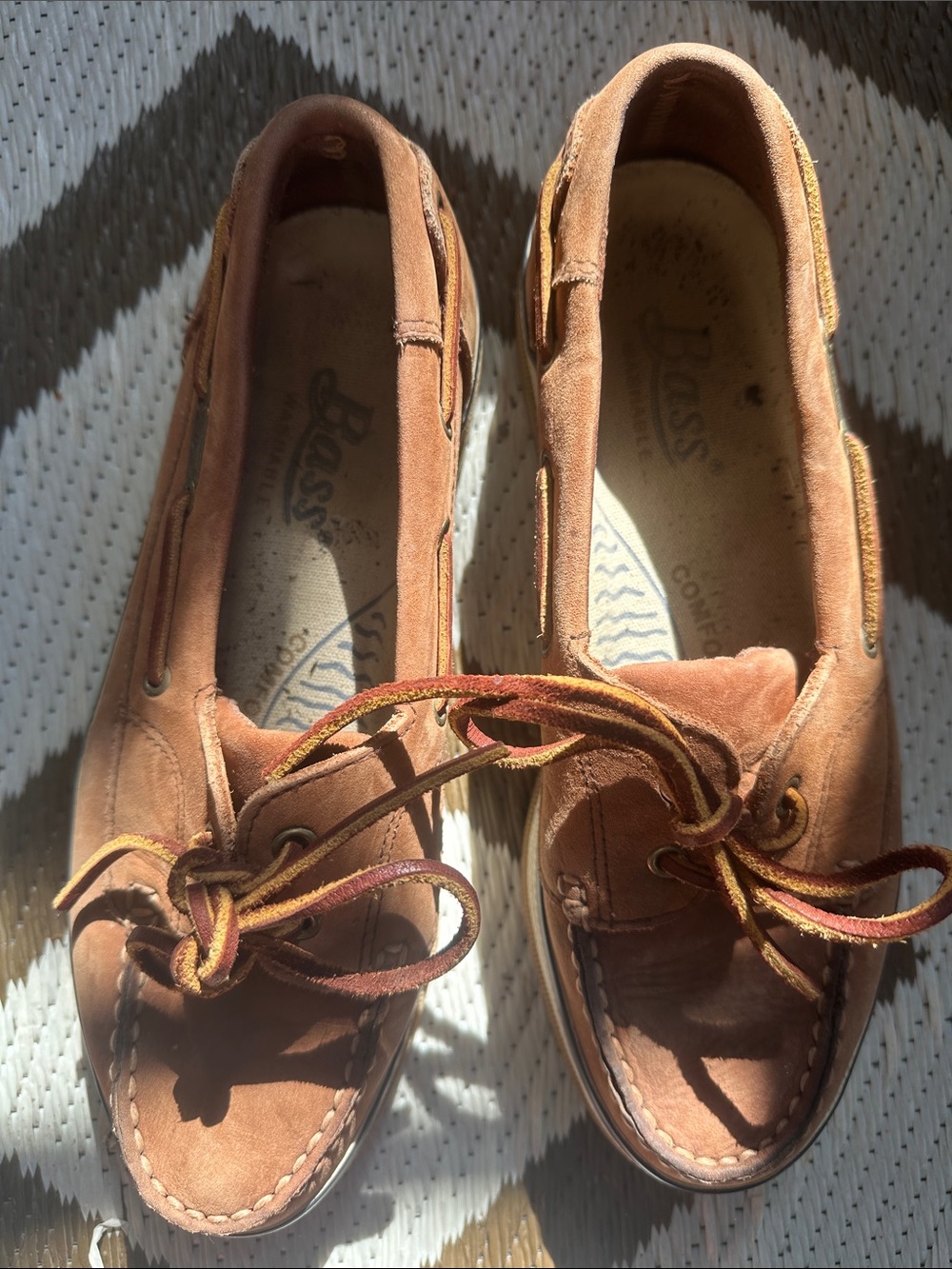 Bass Women’s Brown Suede Moccasin Boat Shoes